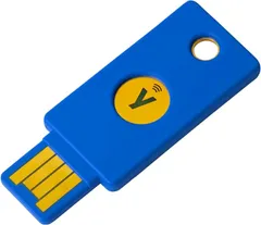 Yubico FIDOセキュリティキー NFC - FIDO U2F/FIDO2/USB-A ポート/NFC/2段階認証/高耐久性/耐衝撃性/防水 Keychainのサムネイル