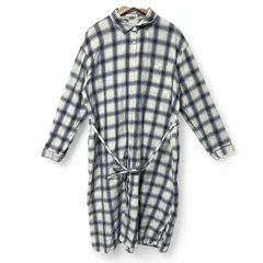 スタディオクリップ　M　白　チェック　シャツワンピース/ロングワンピース