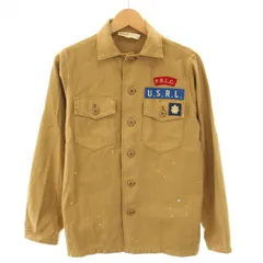 デニム&サプライ ラルフローレン DENIM & SUPPLY RALPH LAUREN ペイントミリタリージャケット ワークジャケット アウター 薄手 ロゴワッペン XS ベージュ /YTのサムネイル