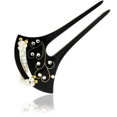 KZ023-b 簪 かんざし 黒色 結婚式 和装 髪飾り 卒業式 成人式 着物