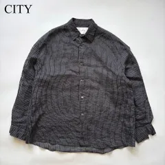 CITY シティ ストライプ シアー オーバーサイズ ゆったり シャツ カジュアル モード