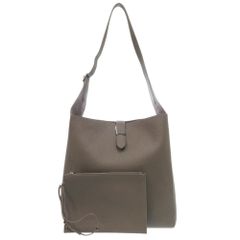 新品同様 ザ ロウ ブレイク ホーボー Blake Hobo ポーチ付 レザー ブラウン ショルダーバッグ 茶 1562 THE ROW