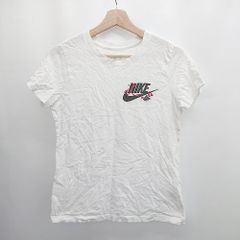 ◇ ⊂ Φ NIKE ナイキ ロゴプリント 半袖 Tシャツ サイズM ホワイト系 レディース E  【1506130011439】