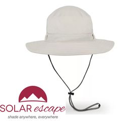 新品 ★ コストコ Solar Escape バケットハット UVカット ベージュ メンズ レディース 男女兼用 ワンサイズ フリーサイズ 調整可能 サングラスループ付 紫外線防止 吸汗速乾 折りたたみ あごヒモ バケハ 帽子 ハット ソーラーエスケイプ