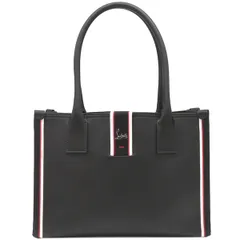 クリスチャンルブタン Christian Louboutin トートバッグ ナストロルビ L カーフ ブラック×レッド シルバー金具 黒 赤 NASTROLOUBI F.A.V. L  1245125H380 【保存袋】【中古】のサムネイル