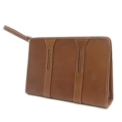 TAKEO KIKUCHI / タケオキクチ ◆セカンドバッグ/クラッチバッグ/レザー//ロゴ/ブラウン 【バッグ/バック/BAG/鞄/カバン】 メンズファッション【中古】 