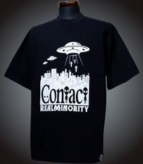 RealMinority リアルマイノリティー Tシャツ (contact) 9.1oz LooseFit T-shirt カラー：ブラック 5,980円(内税)