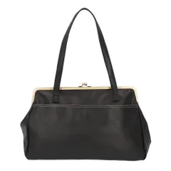 ☆ クロ ☆ Lafiel ラフィール 合皮 ガマ口 トートバッグ Lafiel ラフィール ショルダーバッグ 3173500 レディース おしゃれ がま口 バッグ フェイク レザー pu 合皮 2way 肩掛け トートバッグ ブランド 通勤 通学 シンプル