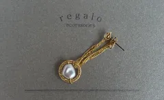 No.102 ハンドメイドピアス　〜ゴージャスなゴールドカラー♪〜