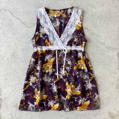 sleeveless tops / 花柄 レース ノースリーブトップス #a824