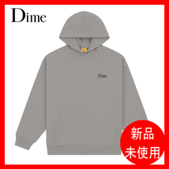 DIME Men Classic Small Logo Hoodie Charcoal