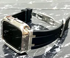 シームレス ＆シルバーTPU アップルウォッチ ラバーベルト Apple Watch ケース カバー 38 40 41 42 44 45 49mm Apple Watch バンド box入り