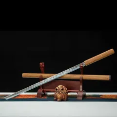 滅魔唐刀-高性能マンガン鋼 古兵器 武具　刀装具　日本刀　模造刀 居合刀 長尺 銀龍』綉春刀｜高マンガン鋼刃 × 龍頭鍔デザイン 全長 108cm 実