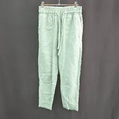 ◇ ZARA ザラ カジュアル ウエストゴム 切りっぱなし ワイド パンツ サイズXS ライトグリーン メンズ E 【1310300014836】