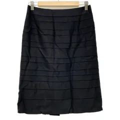 LANVIN COLLECTION(ランバンコレクション) スカート サイズ40 M レディース - 黒 ひざ丈
