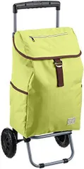 Free Size_イエローグリーン [アディ] ショッピングキャリー 保冷機能付き 取り外し 折り畳み 27L 51 cm 2.1kg キミドリ