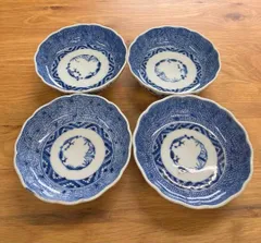 微塵唐草　二器セット　骨董　明治時代 微塵唐草 二器セット 骨董 明治時代 微塵唐草 二器セット 骨董