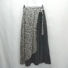 ◇ Θ PAGEBOY ページボーイ 豹柄 レオパード ロング ラップ巻き スカート サイズF ブラック ベージュ系 レディース E  【1503050033244】のサムネイル