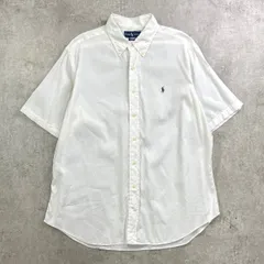 90年代 Ralph Lauren ラルフローレン 半袖 リネン×コットンシャツ CLASSIC FIT メンズ2XL相当 