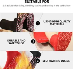 【６個組】新品・未使用白3黒3 新品温熱加熱ソックス自己暖房：磁気快適通気性