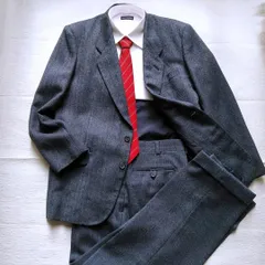 【80s DCブランド期】DOMON 肉厚ヘリンボーンツイード セットアップスーツ M ヴィンテージ ROPE'製