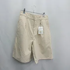 ◇ ⊂ ◎ ●美品● BONLECILL タック入り ハイウエスト チノ ショートパンツ サイズL アイボリー レディース E  【1411280007600】