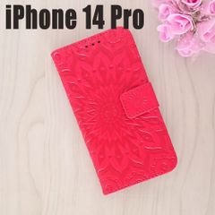 iPhone14 Pro スマホカバー 可愛い スマホケース 対応 全面保護 手帳型ケース かわいい カード収納 携帯 新品 未使用 レッド