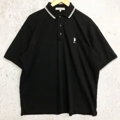 U.S. POLO ASSN. ユーエスポロアッスン ワンポイント 刺繍 ロゴ オーバーサイズ 半袖 ポロシャツ ブラック Lサイズ ユニセックス □〇