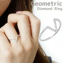 リング レディース ダイヤモンド プラチナ900 天然ダイヤモンド 華奢 Ｖ字デザイン 三角形 ミディ ファランジ 関節 ピンキー 重ね着け PT900 結婚式 パーティー 2次会 誕生日 ギフト プレゼント