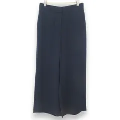 未使用 23SS Theory luxe セオリーリュクス Flow Azury クロップド ワイドパンツ 38 ネイビー レディース 古着 中古 USED