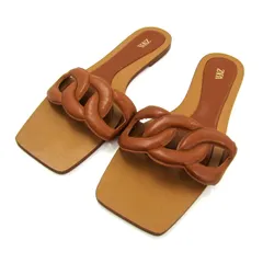 ザラ ミュール サンダル フラットサンダル 靴 レディース 39サイズ ブラウン ZARA 【中古】