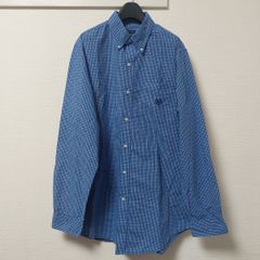 CHAPS（チャップス）チェック ボタンダウンBD 長袖シャツ US古着 Lサイズ オーバーサイズ ラルフローレン メンズ 青 06C2903