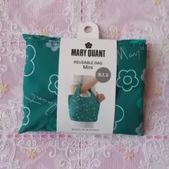 マリークワント MARY QUANT 洗えるエコバッグ REUSABLE BAG Mini デイジーフラワー・グリーン