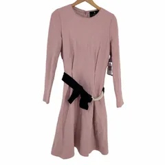 ランバン LANVIN ウール混 リボン付き 長袖 ミモレ ロング レディース  38のサムネイル