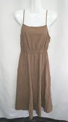 ◇ ⊂ LAUIR ウエストゴム ロング丈 ワンピース サイズM ブラウン レディース E  【1409100060119】