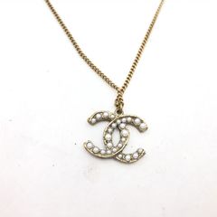 CHANEL シャネル ココマークネックレス  パールネックレス ゴールドアクセサリー 刻印