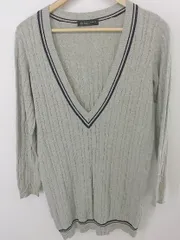 ◇ BEAUTY & YOUTH UNITED ARROWS Vネック 長袖 ニット セーター グレー ネイビー レディース P  【中古】 【1209090000436】