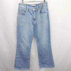 ◇ Θ BEAUTY&YOUTH ビューティ&ユース コットン100％ デニムフレアパンツ サイズS ブルー系 レディース E  【1507250005292】