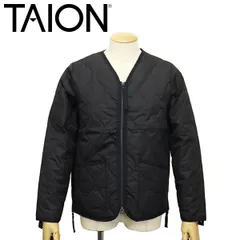 TAION (タイオン) 101ZML-1 MILITALY ZIP V NECK DOWN JKT ジップダウンジャケット TA007 全3色 BLACK S