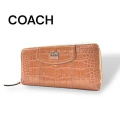 【未使用】COACH コーチ 長財布 クロコ型押し ピンク レザー 箱付き 2025年最新】コーチ財布クロコの人気アイテム - メルカリ