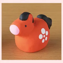 干支置物　開運　福午（梅）　◎2個目～大幅値引き対象商品　※オブジェ,開運,日本の縁起物,和風,リーズナブル,レトロモダン,お正月,迎春,うま,馬,新年,2026年,令和8年,定番品～個性的,陶器,可愛い,かわいい,カラー,マスコット