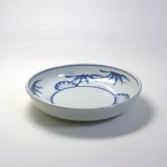 砥部焼 青絵染付 山水図 飾り皿 中元竹山作 大皿 B966 砥部焼 青絵染付 山水図 飾り皿 中元竹山作 大皿 B966