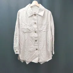 ◇ SamansaMos2 オーバーサイズ フロントボタン カジュアル 長袖 シャツ サイズF グレー レディース E  【1310050031640】