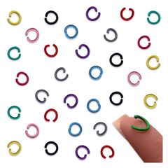 丸カン 8ｍｍ カラフル ミックス 100個 ジャンプリング 丸環 基礎パーツ 接続金具 金具 アクセサリー ハンドメイド 手芸 パーツ BD4157