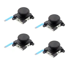 【在庫処分】スイッチ コントローラー アナログジョイスティック4個セット 修理ツール 修理用交換パーツ 修理用 左右対応 ジョイコン カスタマイズパーツ NS (黒色) ニンテンドースイッチ