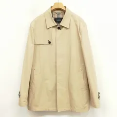 バーバリーブラックレーベル BURBERRY BLACK LABEL ステンカラーコート トレンチコート ミドル丈 L ベージュ