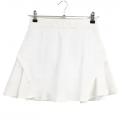 【美品】ジャックバニー スカート 白 内側インナーパンツ シリコンワッペン ウエストゴム レディース 0(S) ゴルフウェア Jack Bunny