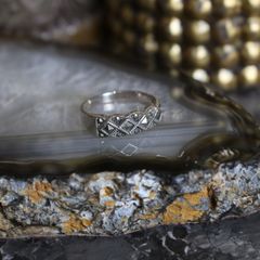 USA VINTAGE TH DESIGN SILVER RING/アメリカ古着デザインシルバーリング