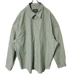 チェック エディーバウアー 3XL グリーン オーバーサイズ シャツ メンズ