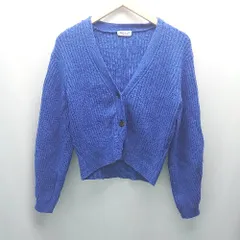 ◇ BEAUTY&YOUTH ウール混 無地 Vネック リブ 長袖 ニット 表記なし ブルー レディース E  【1310130031492】